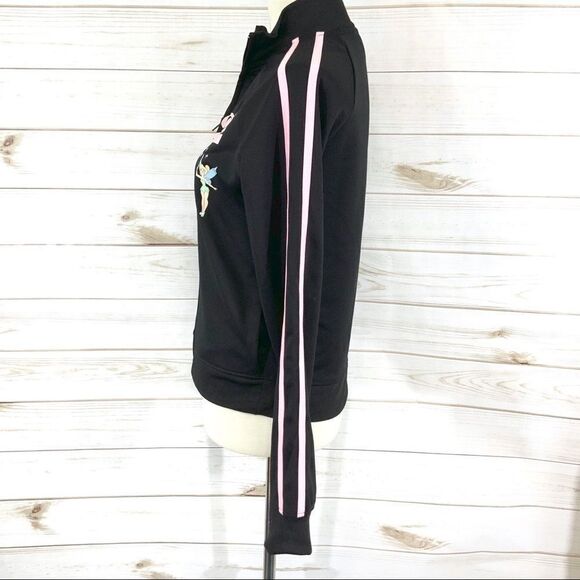 DISNEY Tinkerbell front zip jacket black size S - Picture 4 of 7